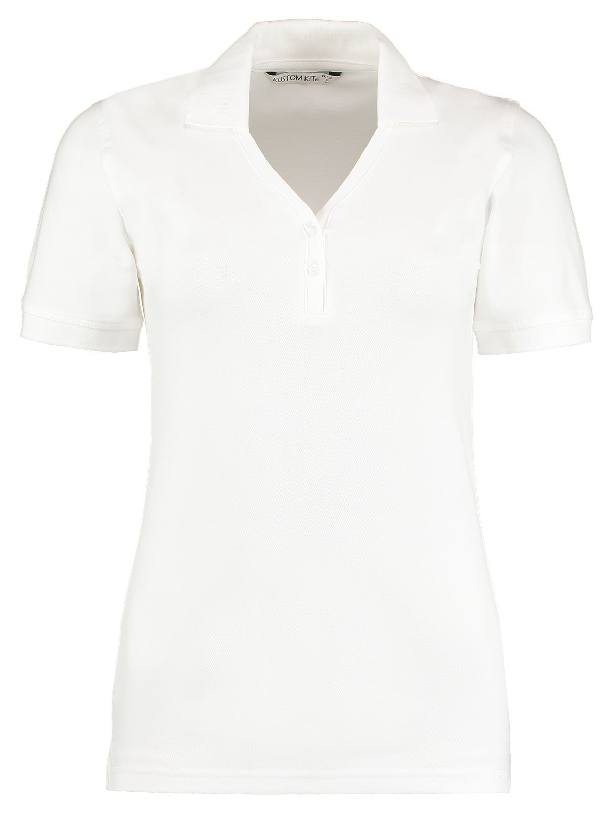 Comfortec® Polohemd mit V-Ausschnitt in regulärer Passform - WHI - Weiß