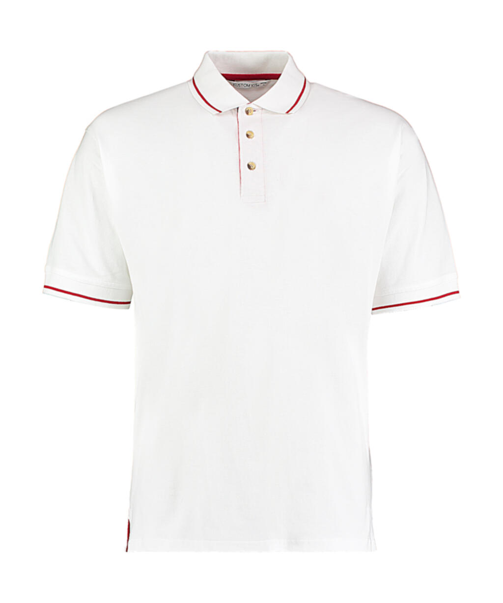 Klassisches St. Mellion Polo-Shirt - 054 - Weiß/Hellrot