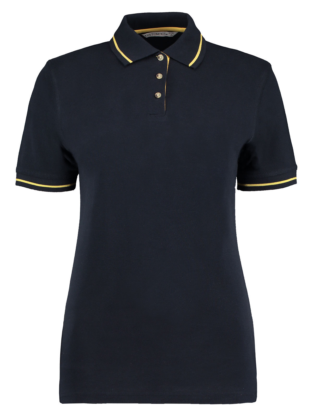 St. Mellion Polohemd für Damen in klassischer Passform - Marineblau/Gelb