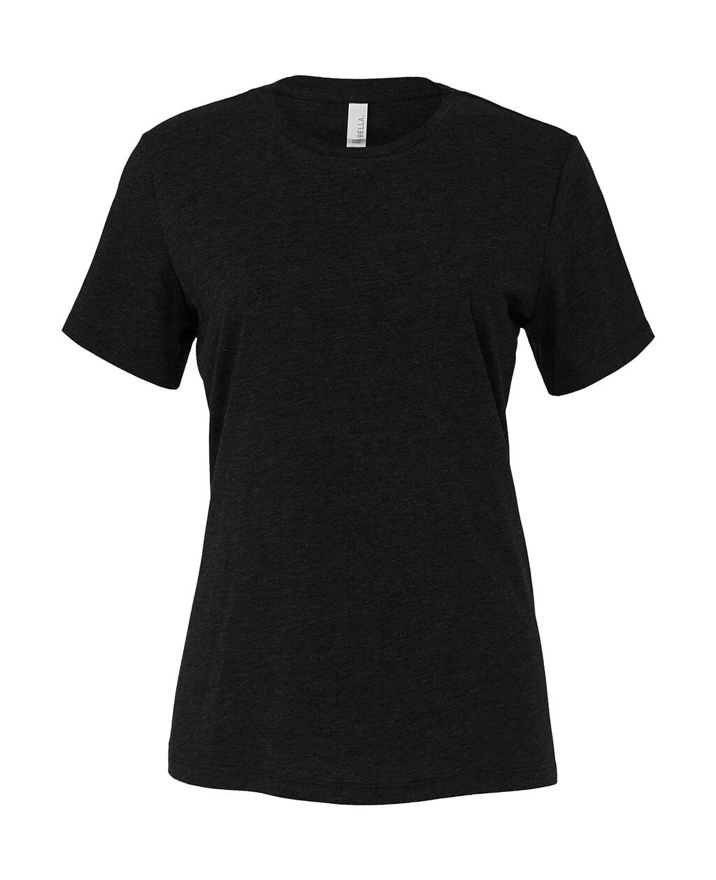 Damen-T-Shirt aus CVC Relaxed Jersey - Schwarz meliert