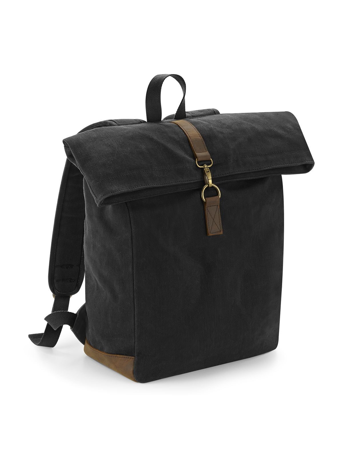 Heritage Rucksack aus gewachstem Canvas - BLKL - Schwarz