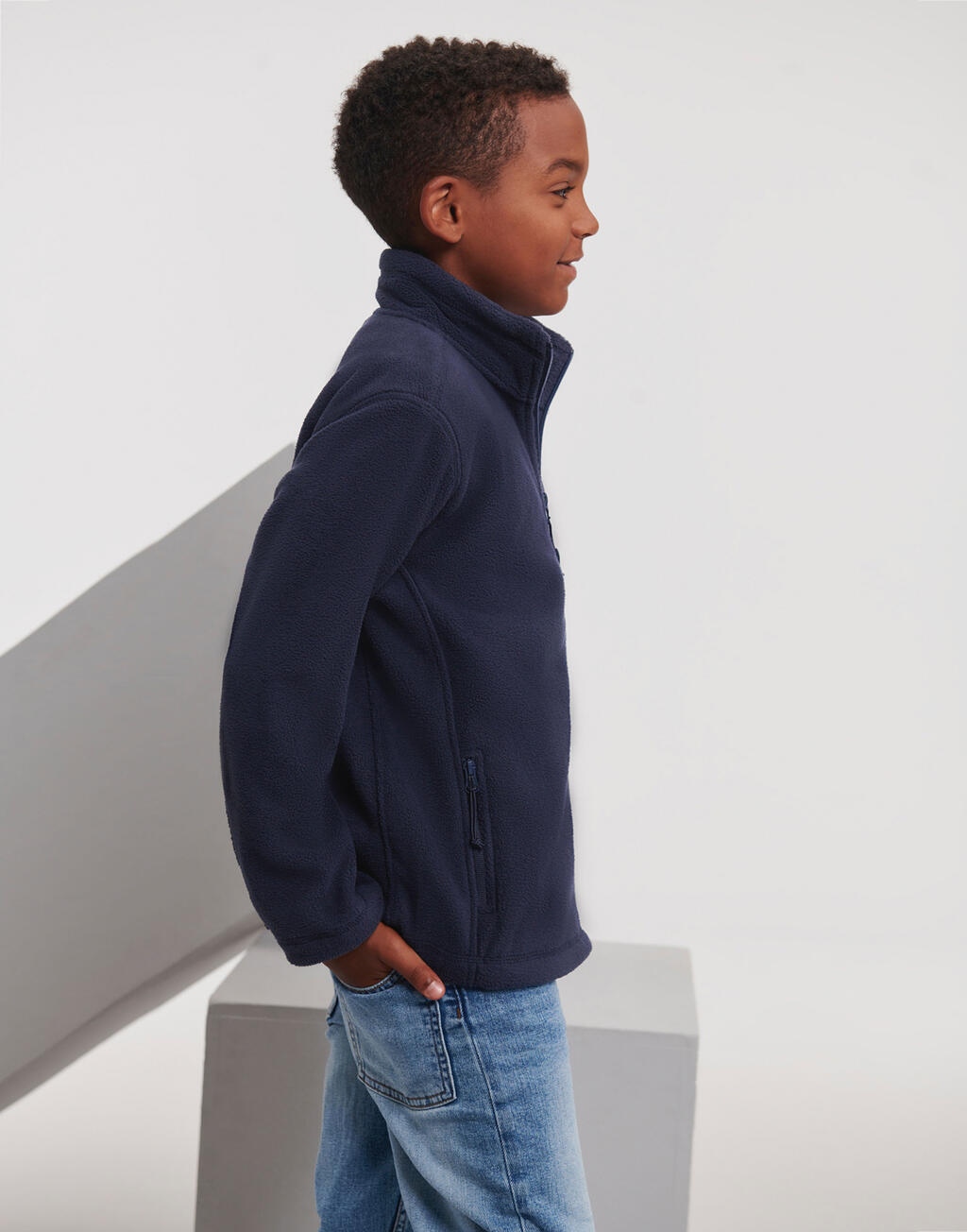 Kinder-Outdoor-Fleecejacke mit durchgehendem Reißverschluss