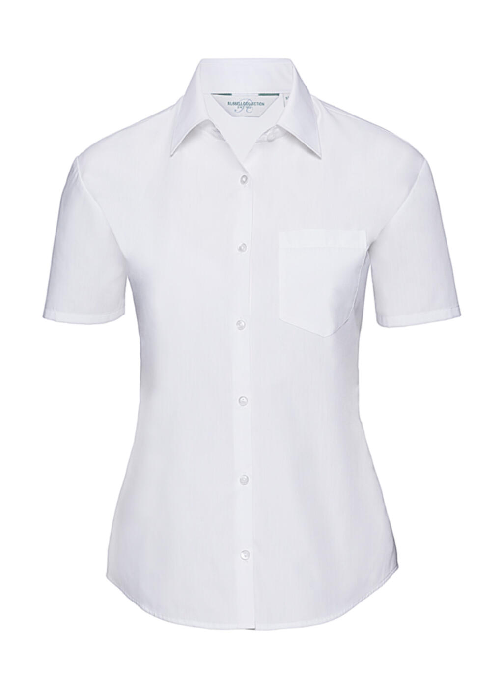 Ladies' Short Sleeve Classic Polycotton Poplin Shirt - 000 - White