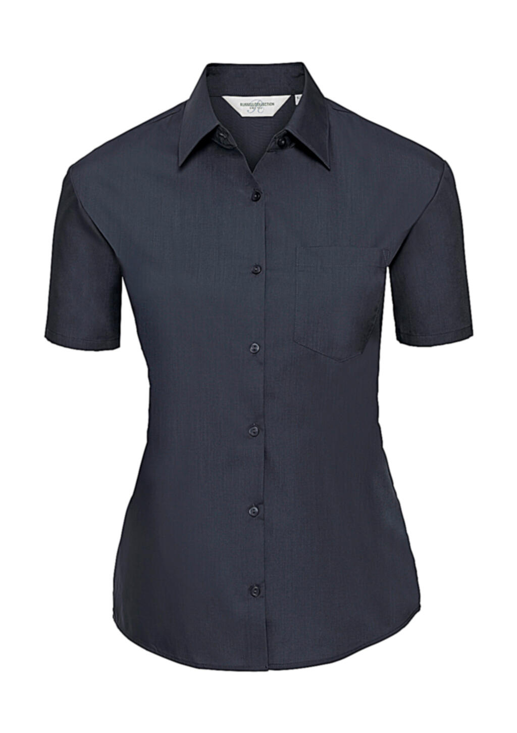 Ladies' Short Sleeve Classic Polycotton Poplin Shirt - 201 - French Navy