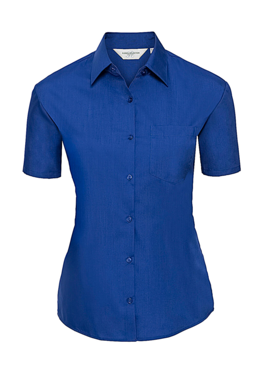 Ladies' Short Sleeve Classic Polycotton Poplin Shirt - 306 - Bright Royal
