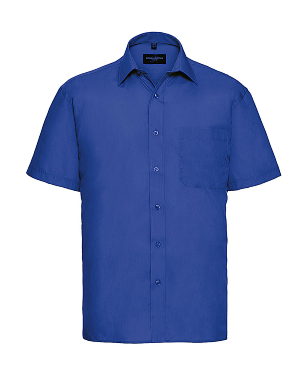 Men's Short Sleeve Classic Polycotton Poplin Shirt - 306 - Bright Royal