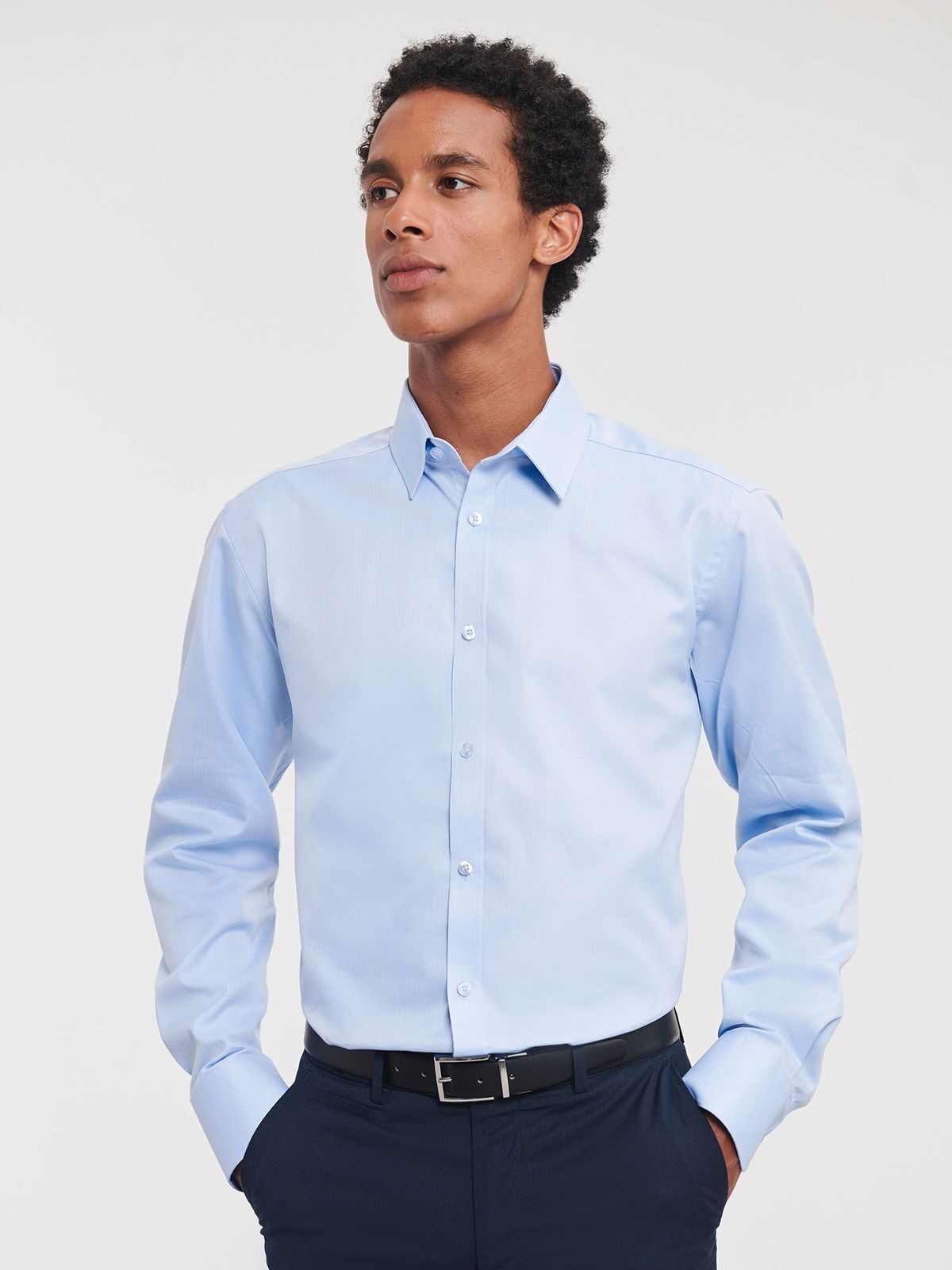 Chemise à manches longues à chevrons pour homme 