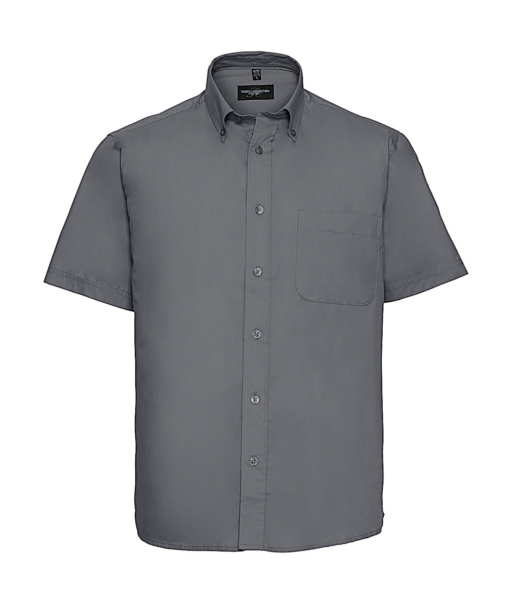 Chemise classique à manches courtes en sergé pour homme - XW - Zinc