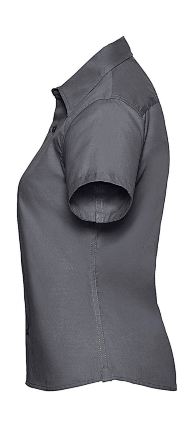 Chemise classique à manches courtes en sergé pour femme