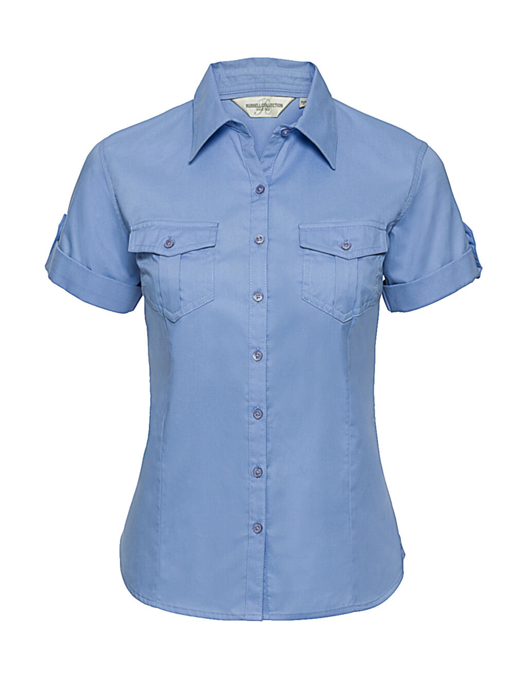 Chemise à manches courtes pour femme avec poignets