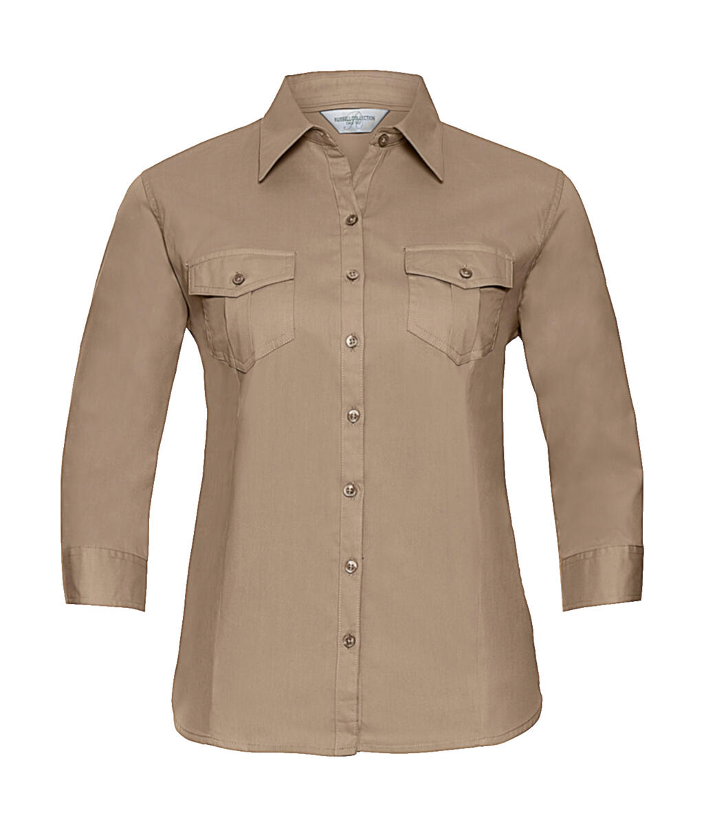 Chemise à manches 3/4 pour femme avec poignets - 3M - Kaki