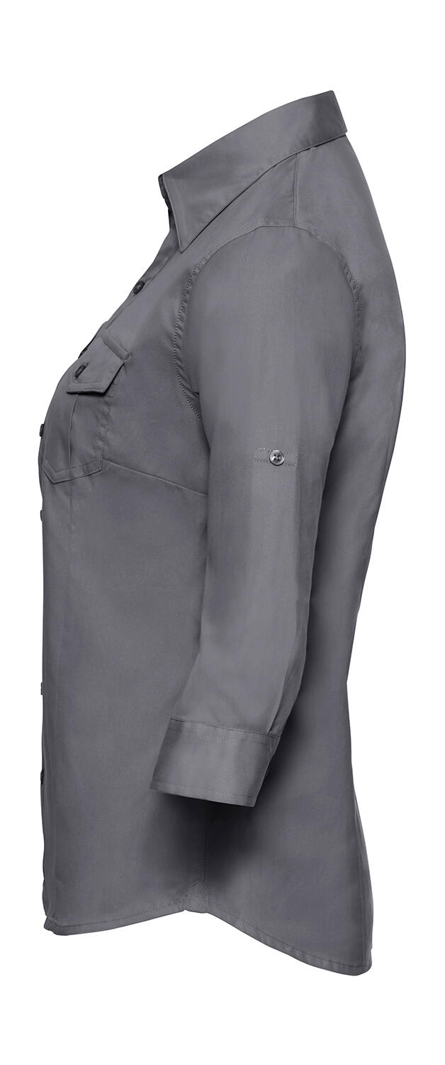 Camicia donna maniche 3/4 con risvolto