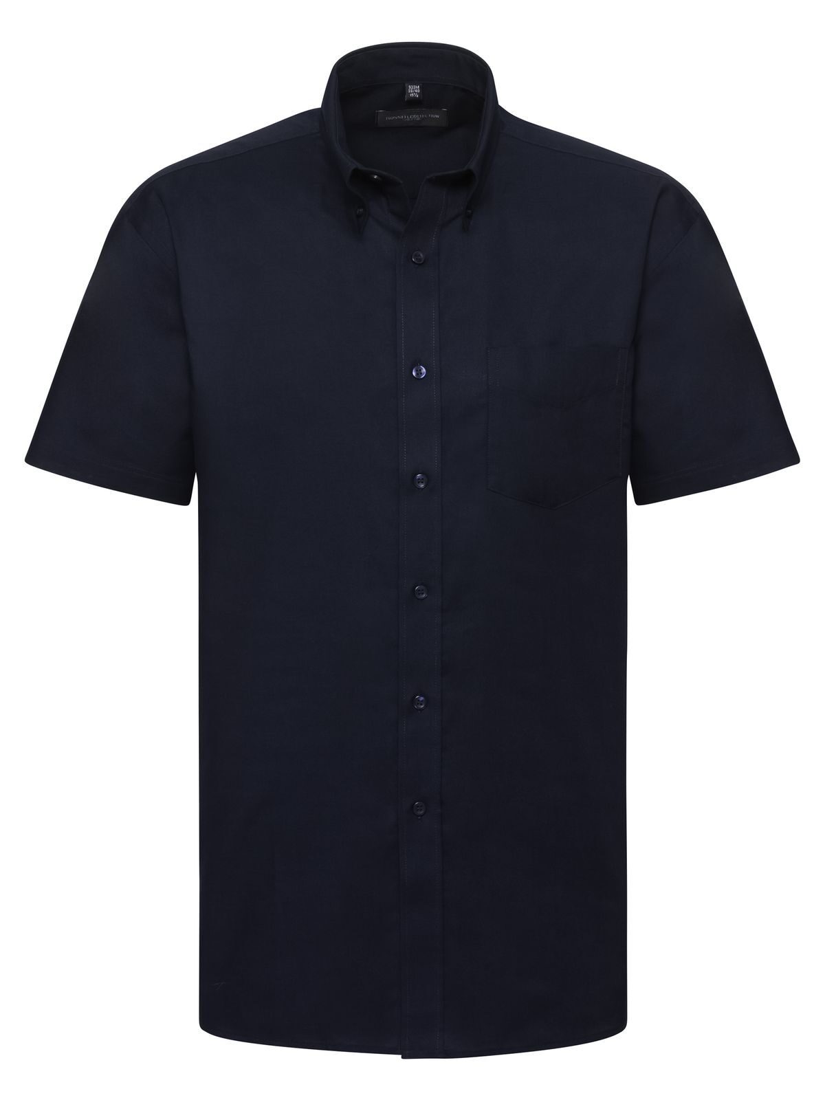 Chemise Oxford à manches courtes pour homme - NB - Bleu marine vif/Bleu Oxford/Blanc