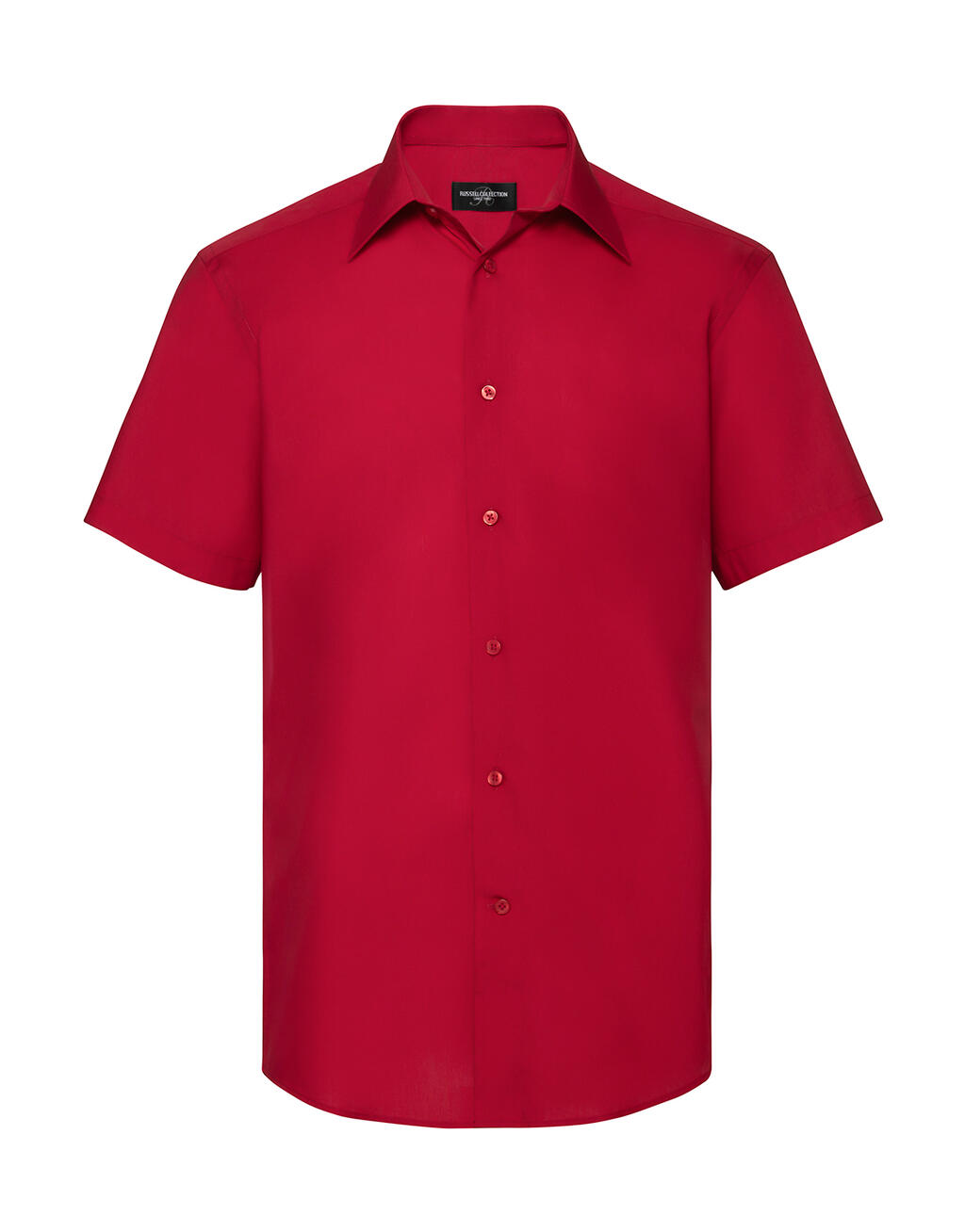 Chemise en popeline à manches courtes pour homme - 401 - Rouge classique