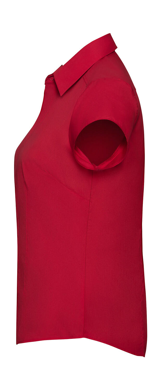 Chemise en popeline à manches courtes pour femme