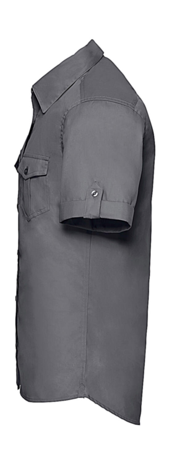 Camicia uomo maniche corte con risvolto
