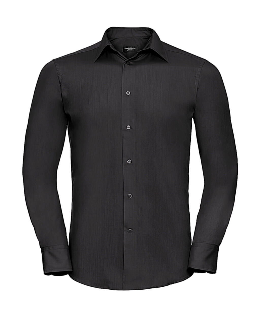 Chemise en popeline à manches longues pour homme - 101 - Noir