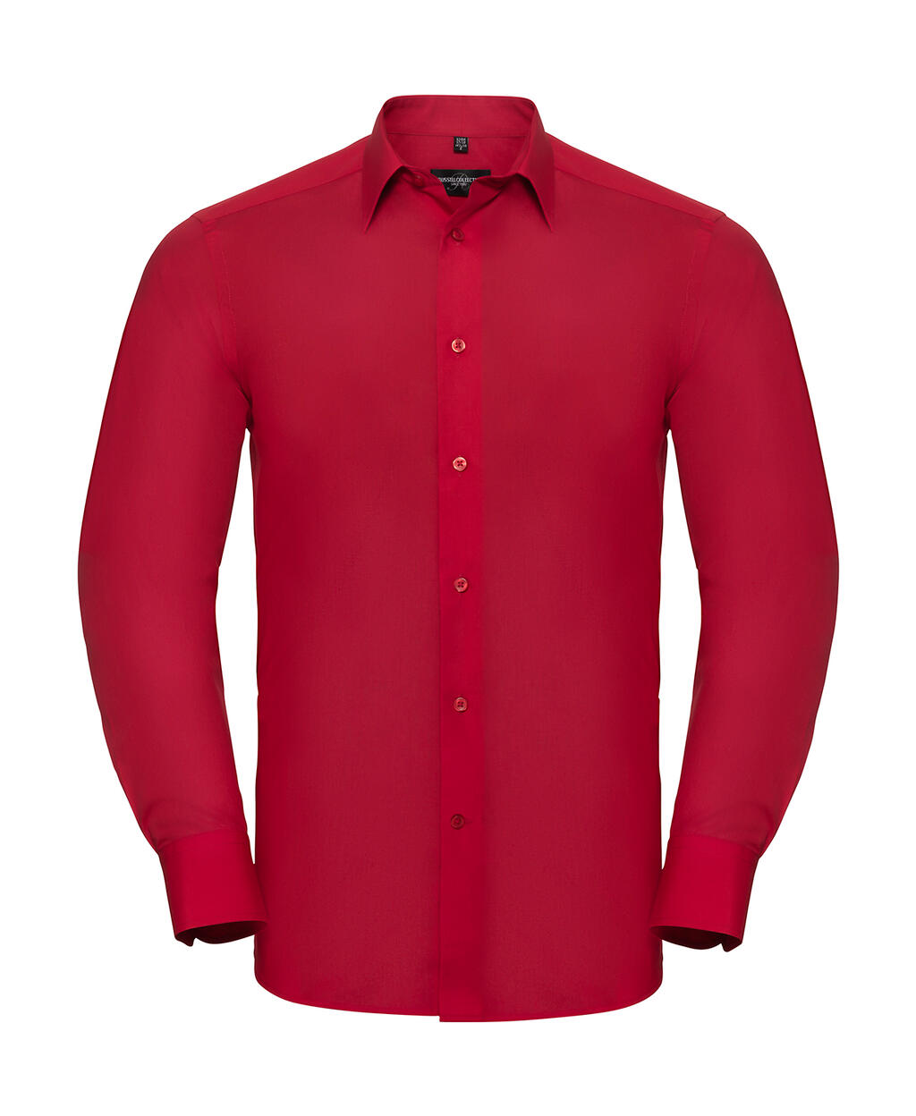Chemise en popeline à manches longues pour homme - 401 - Rouge classique