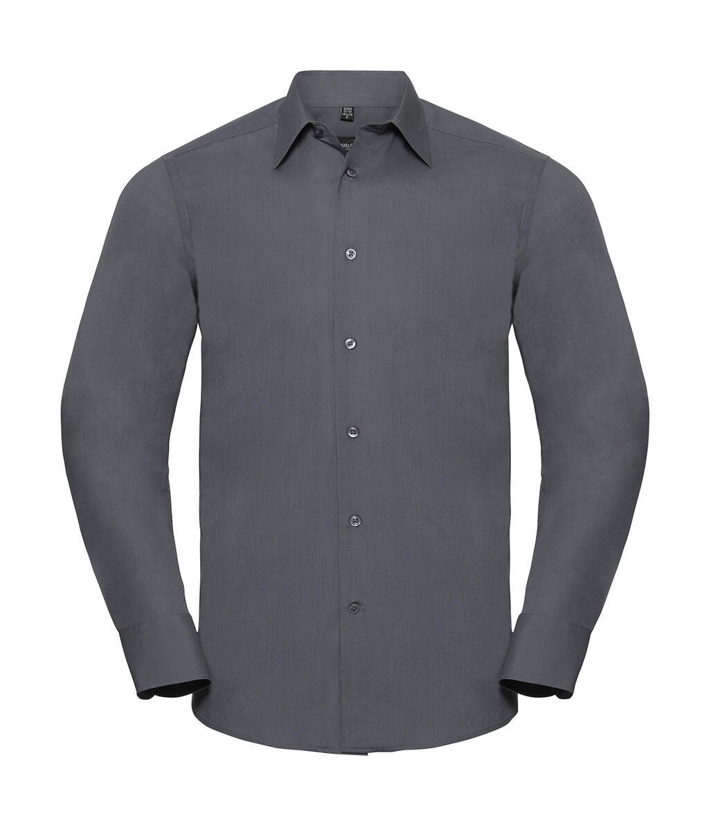 Chemise en popeline à manches longues pour homme - 127 - Convoi Gris