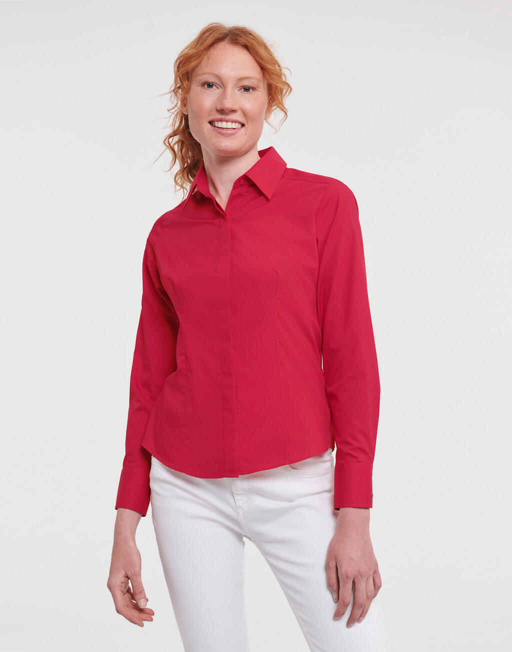 Chemise en popeline à manches longues pour femme