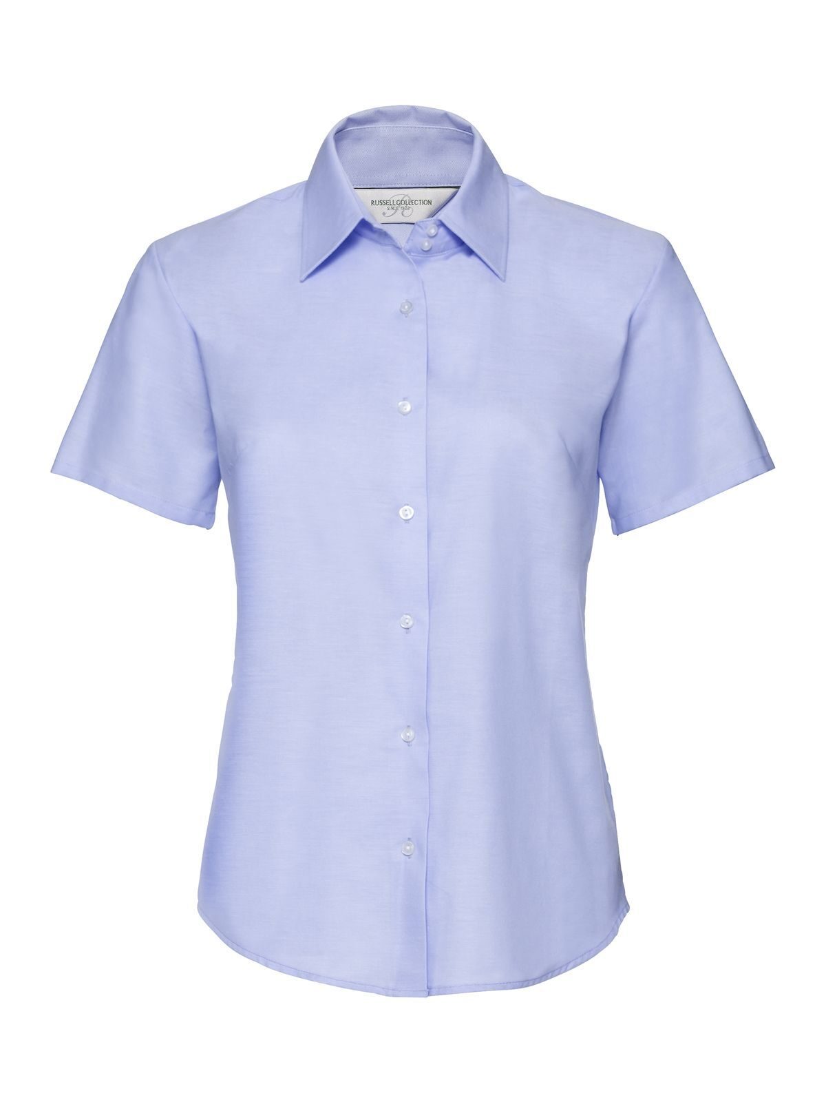 Chemise Oxford à manches courtes pour femme - OD - Bleu Oxford