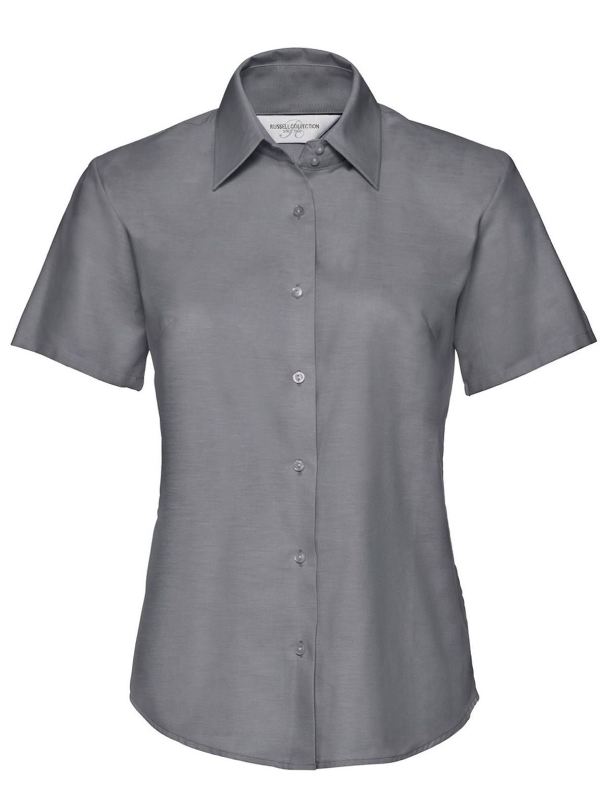 Chemise Oxford à manches courtes pour femme - SI - Argent