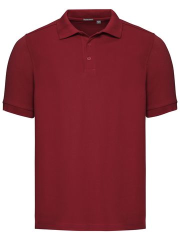 Polo stretch ajusté pour homme - CR - Rouge classique