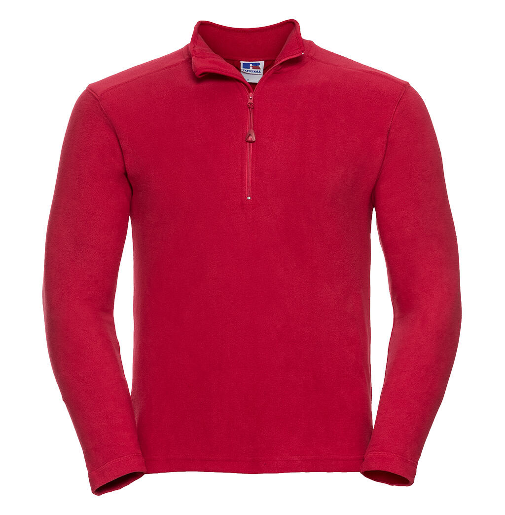 Micropile Uomo con zip 1/4 - CR - Classic Red