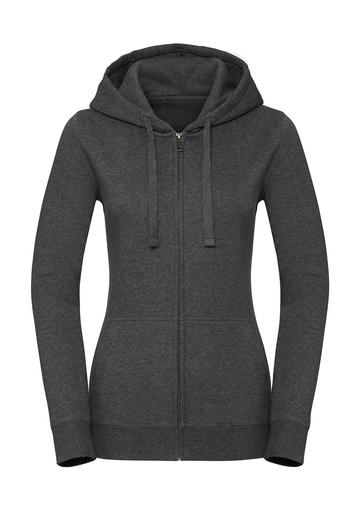 Felpa donna Authentic Melange Zipped Hood - C6 - Carbon Melange