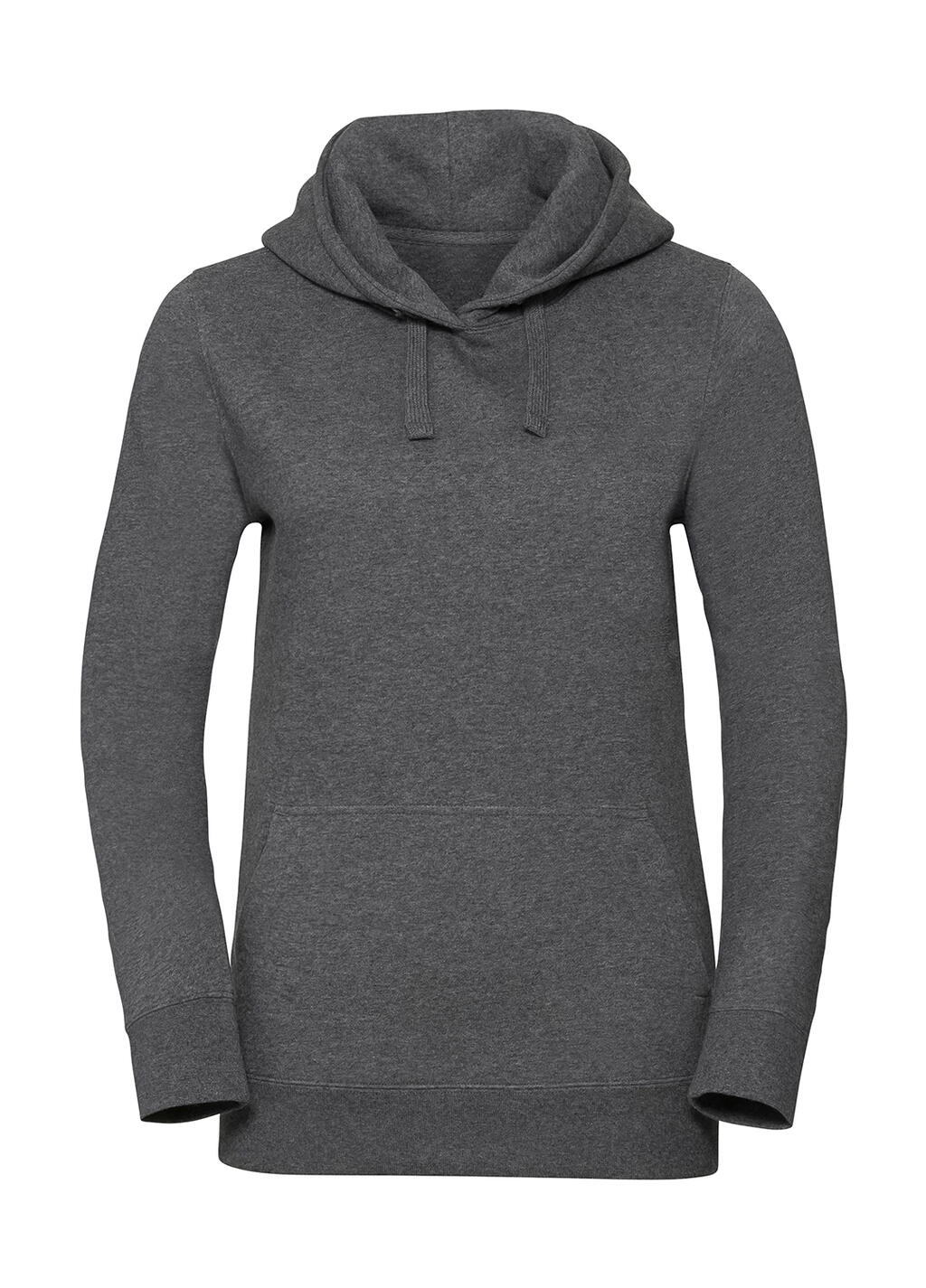 Authentisches Melange-Kapuzen-Sweatshirt für Damen - C6 - Carbon-Mischung