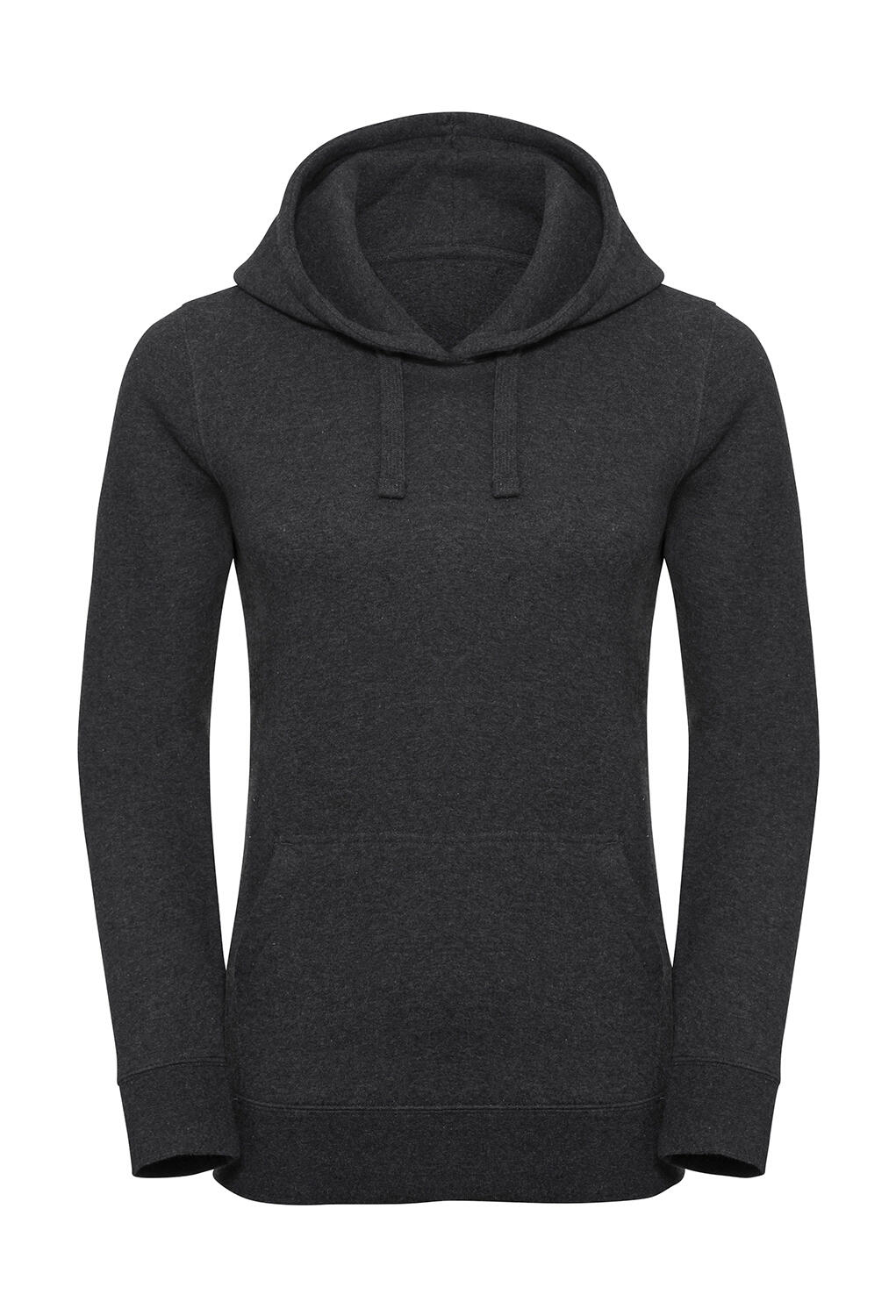 Authentisches Melange-Kapuzen-Sweatshirt für Damen - CH - Holzkohle-Melange