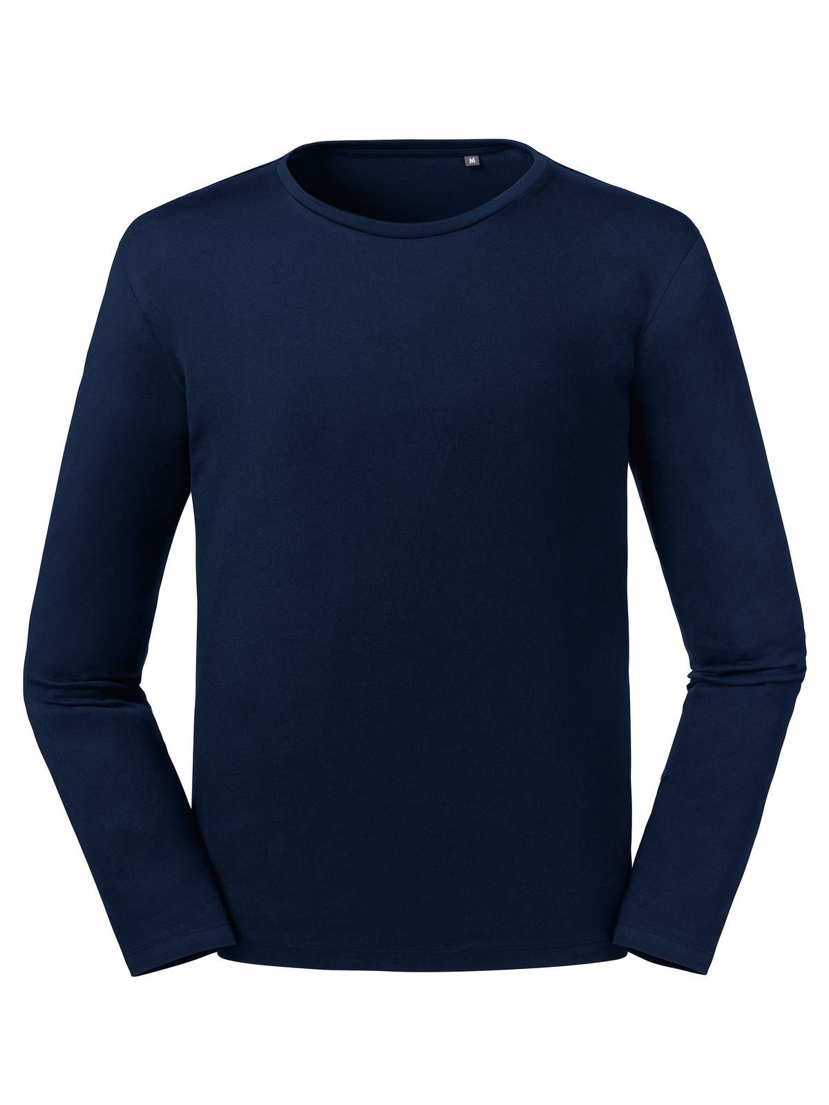 T-shirt à manches longues en coton biologique pur pour homme - FN - Marine française