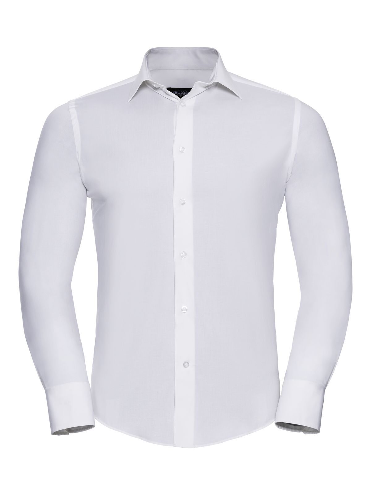 Chemise stretch ajustée à manches longues - 30 - Blanc