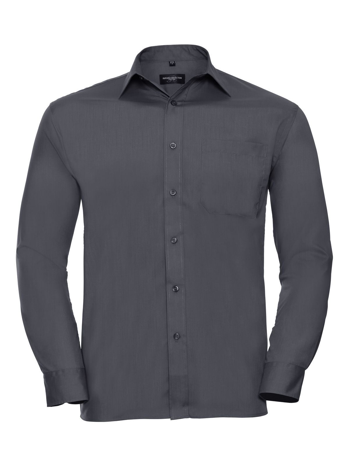 Chemise en popeline à manches longues pour homme - CG - Convoi Gris