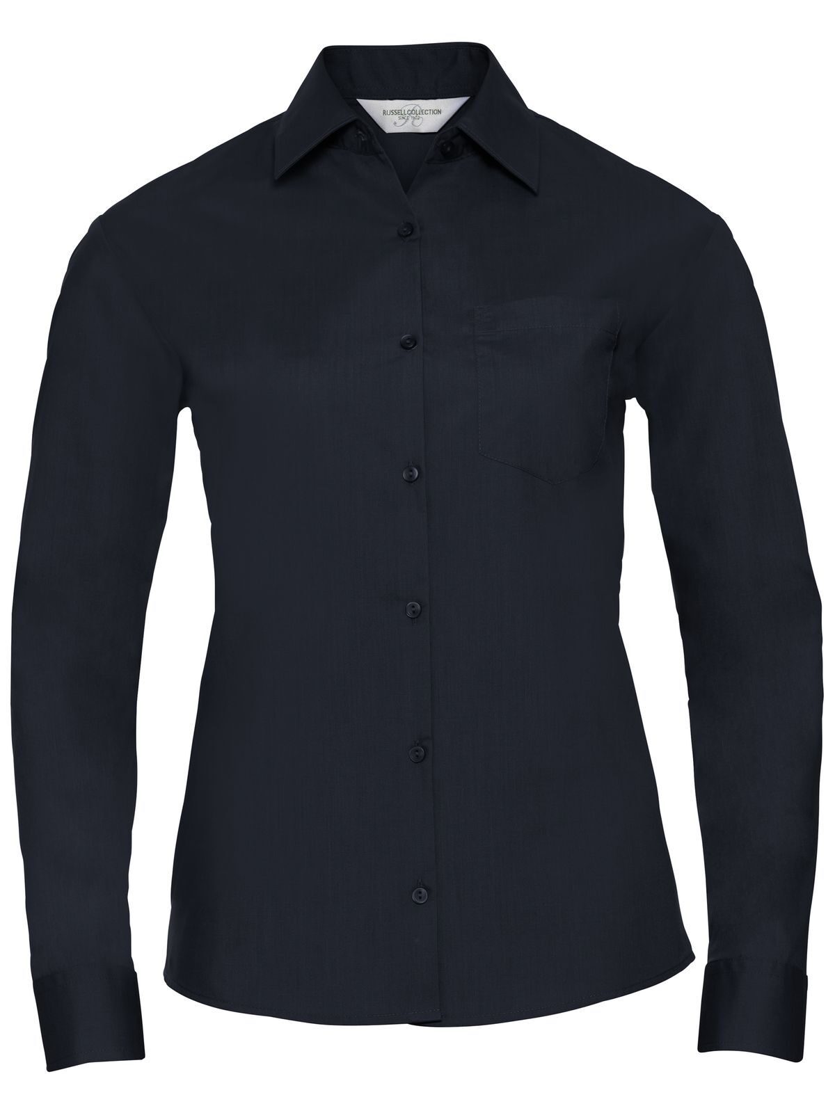 Ladies' Long Sleeve Classic Polycotton Poplin Shirt - FN - French Navy