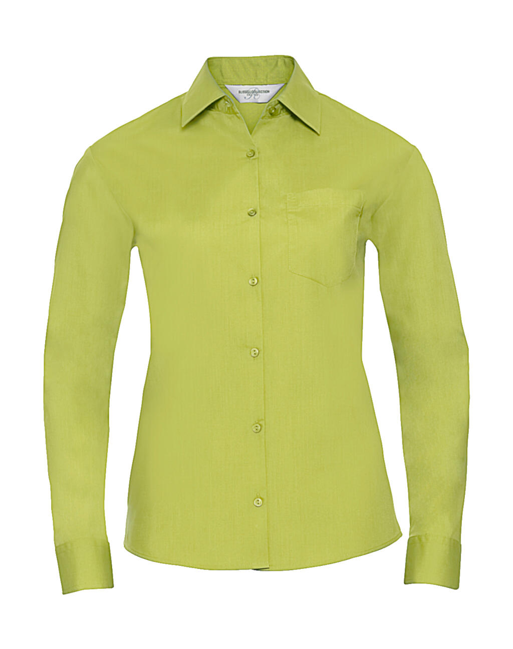 Ladies' Long Sleeve Classic Polycotton Poplin Shirt - LM - Lime