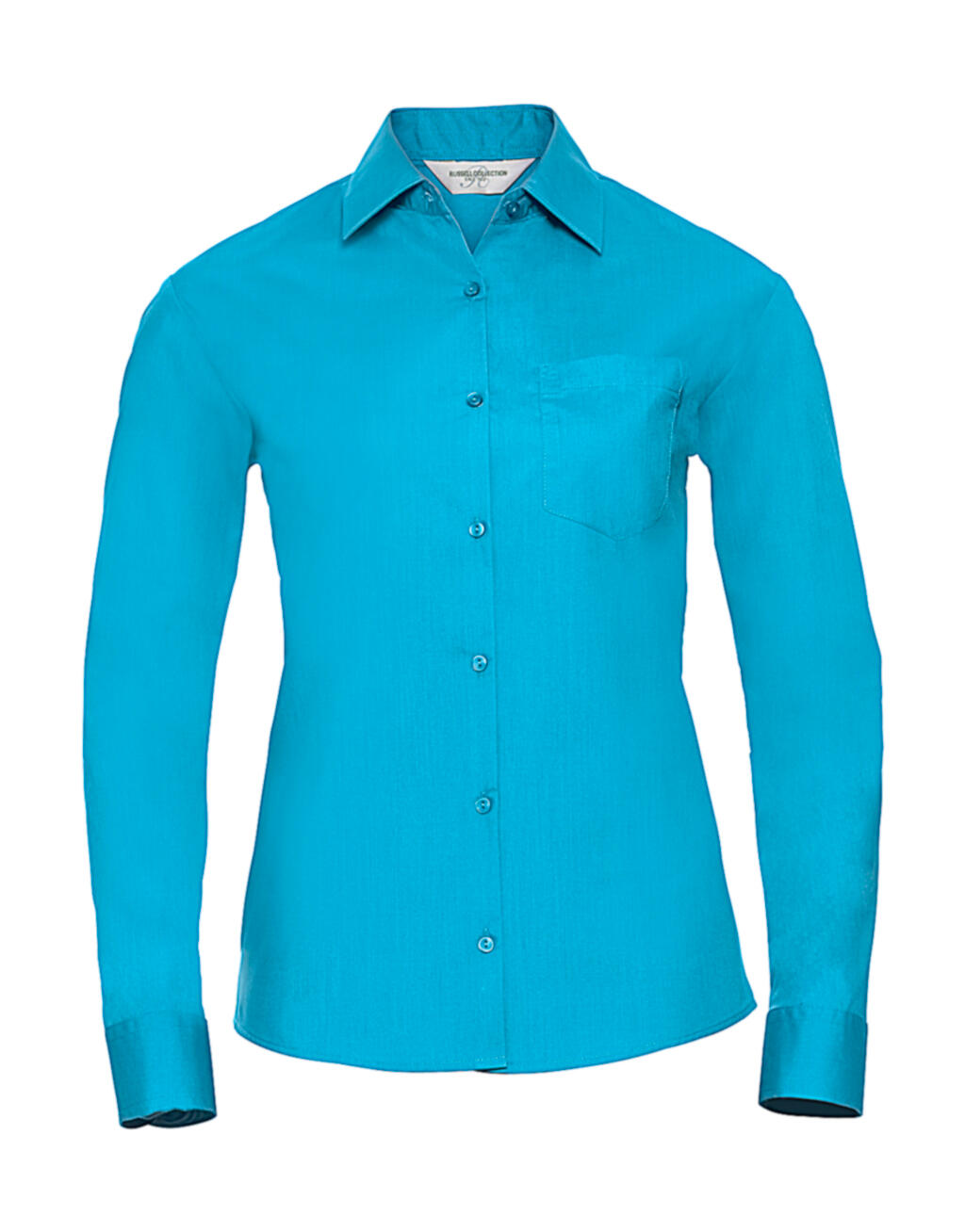 Ladies' Long Sleeve Classic Polycotton Poplin Shirt - 65 - Turquoise