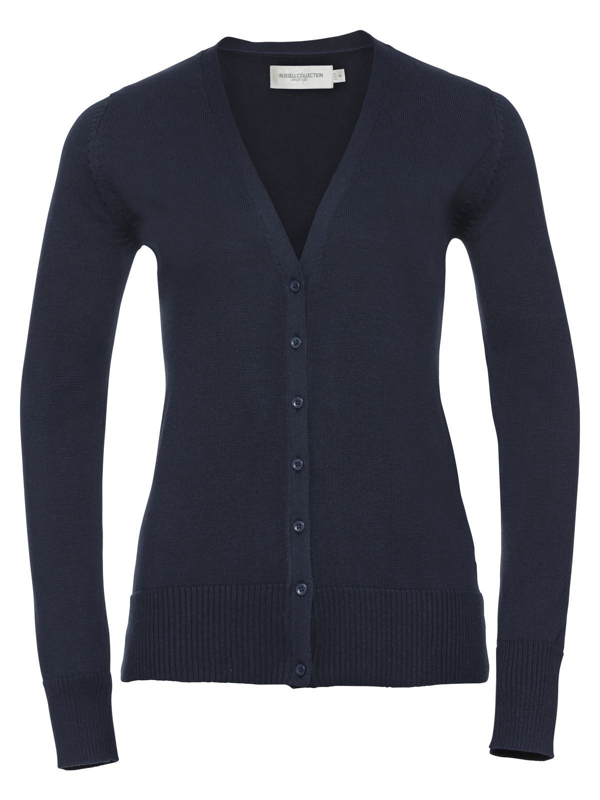 Gilet en maille à col V pour femme - FN - Marine française