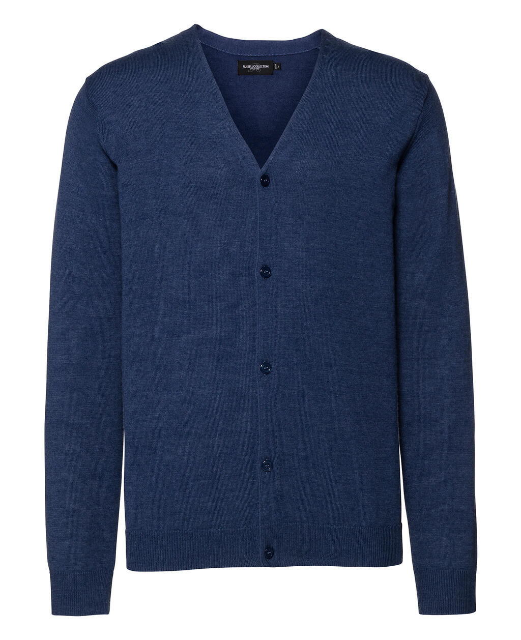 Gilet en maille à col en V pour homme - D2 - Denim chiné