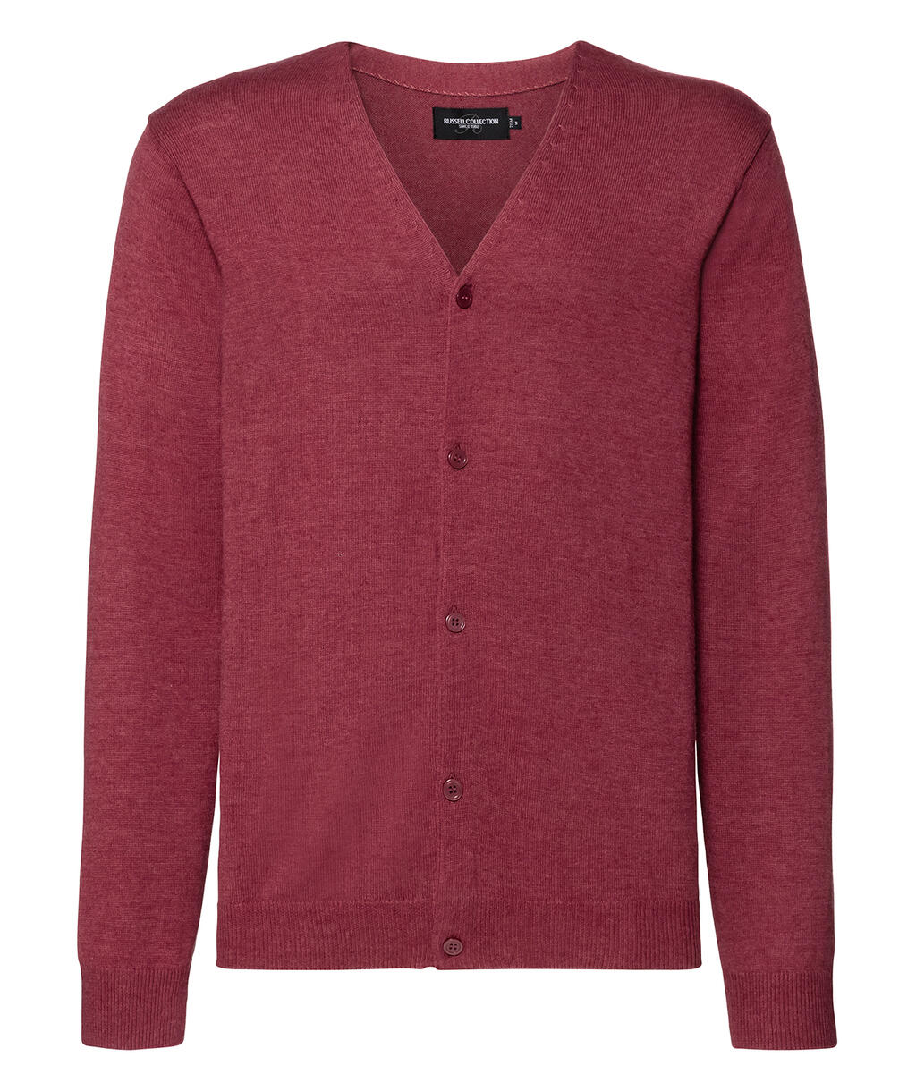 Gilet en maille à col en V pour homme - MC - Marbré aux canneberges