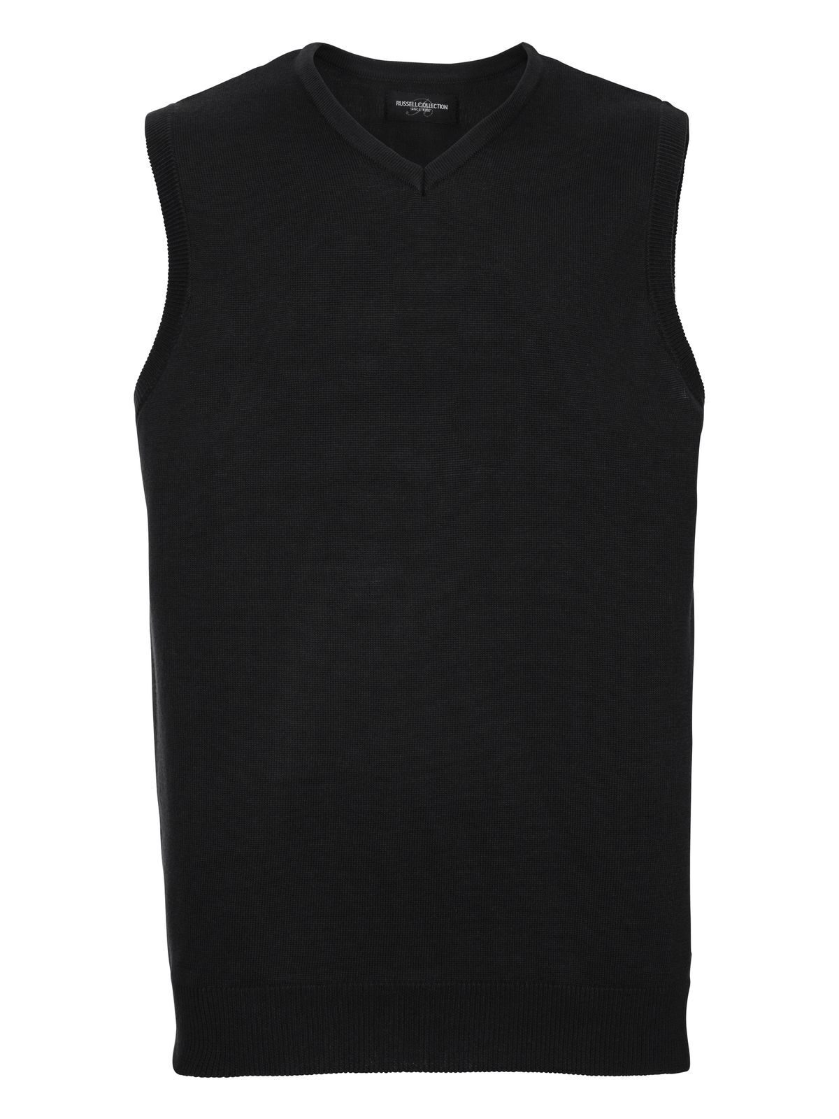 Pull sans manches en maille à col en V pour adultes - 36 - Noir