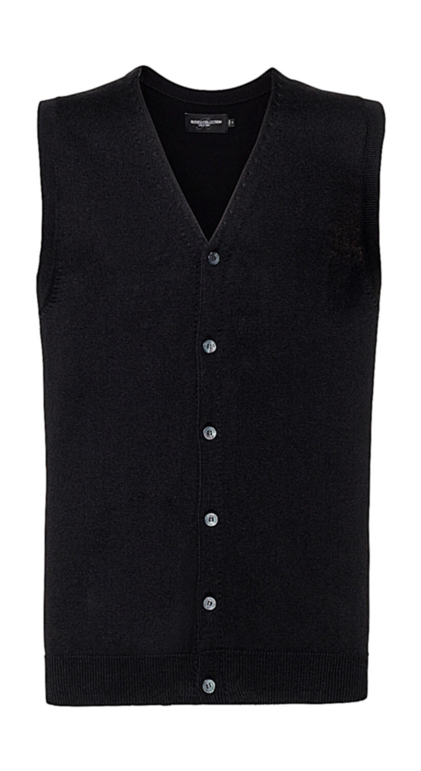 Gilet sans manches en maille à col en V pour homme - 36 - Noir