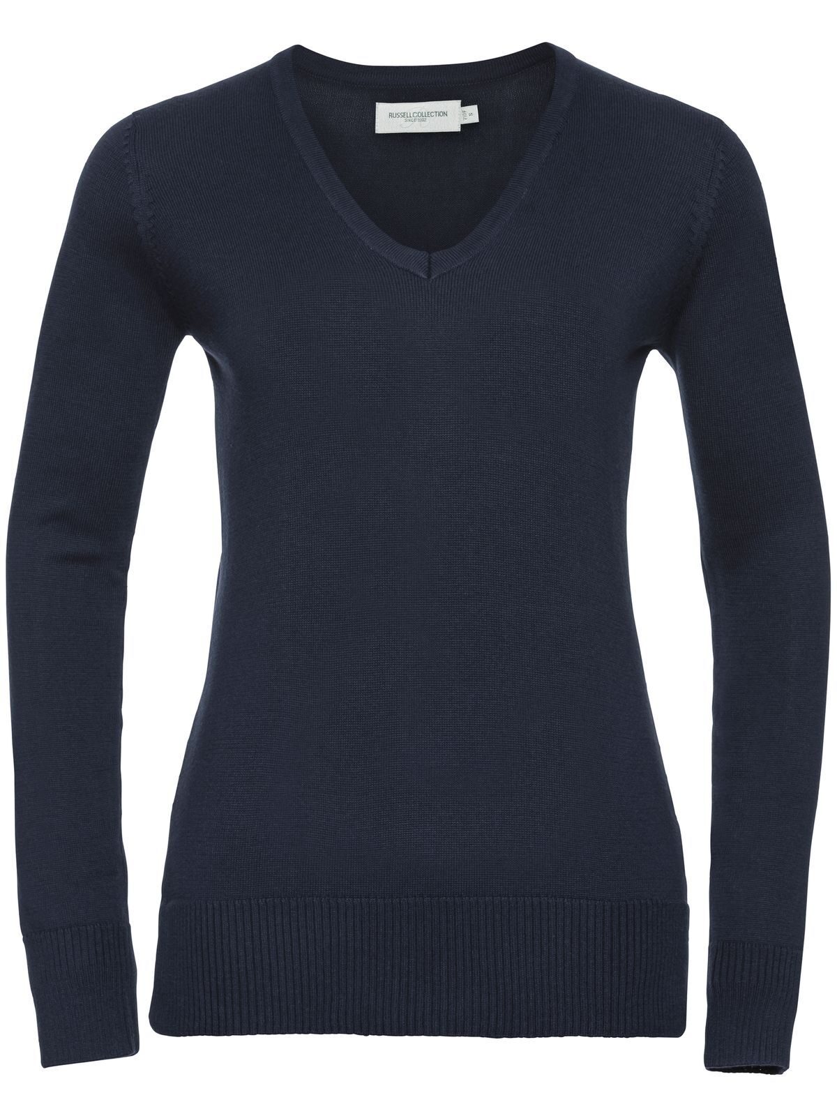 Pull en maille à col V pour femme - FN - Marine française
