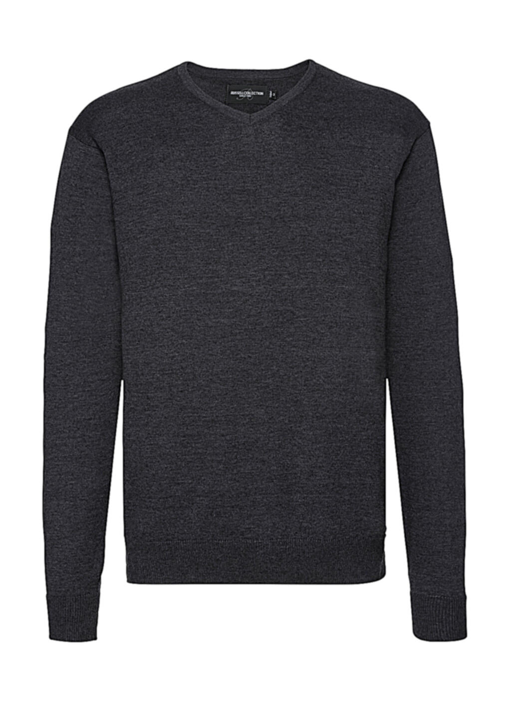 Pull en maille à col en V pour homme - CM - Marne charbonnière