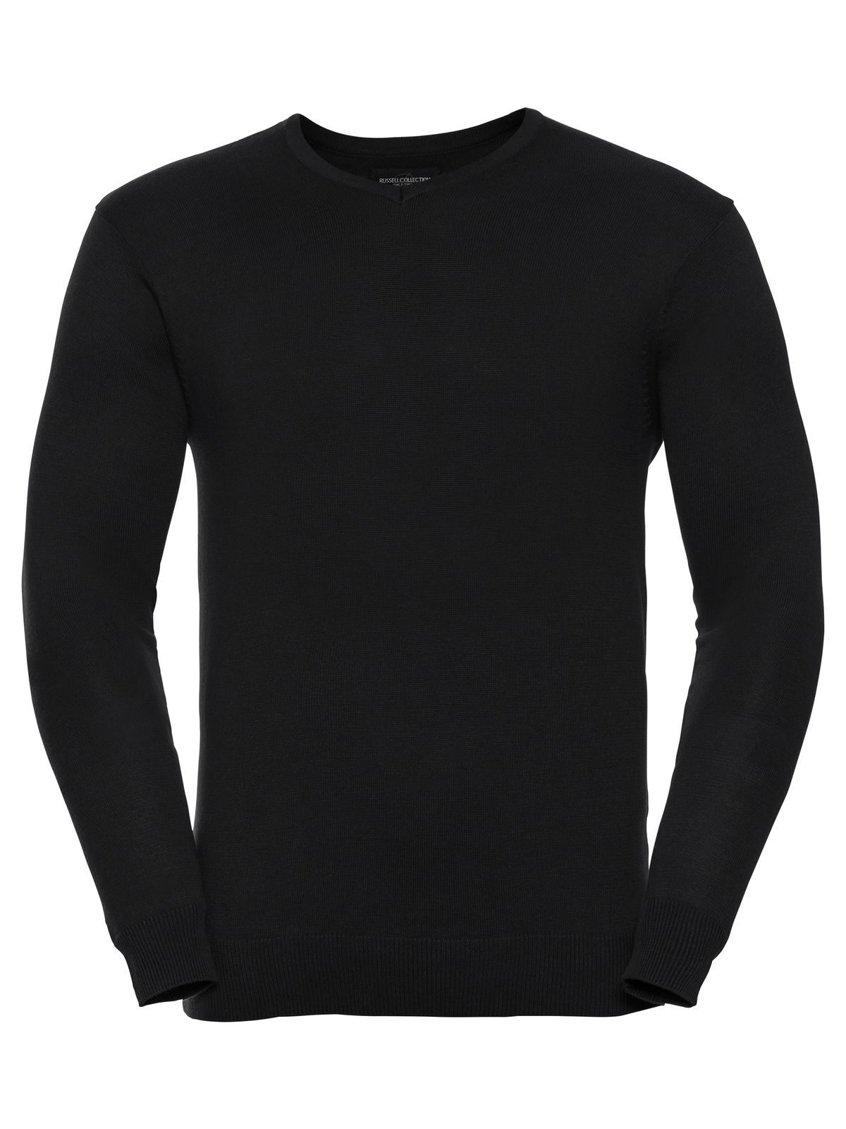 Pull en maille à col en V pour homme - 36 - Noir