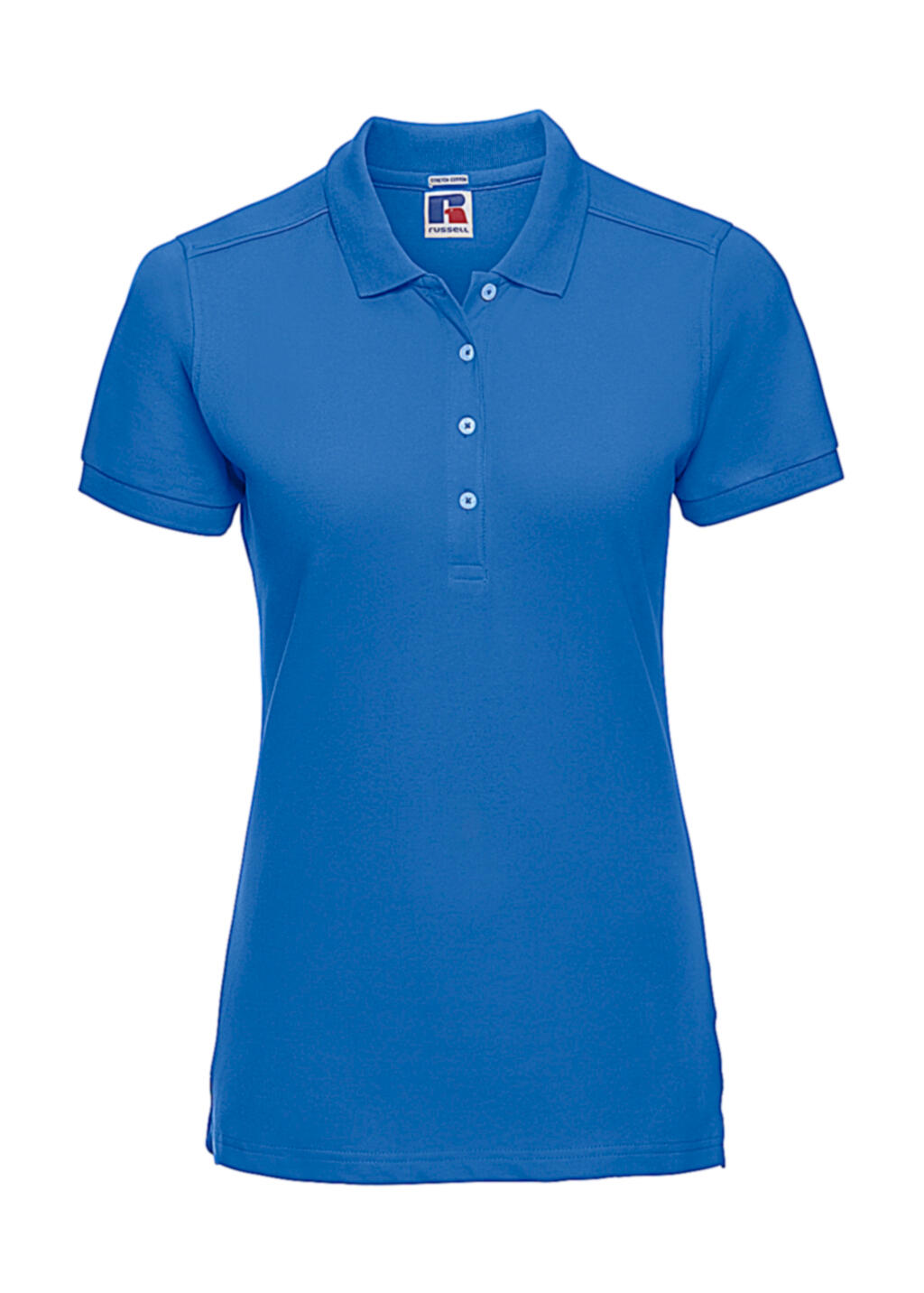 Damen-Stretch-Polohemd - Azurblau