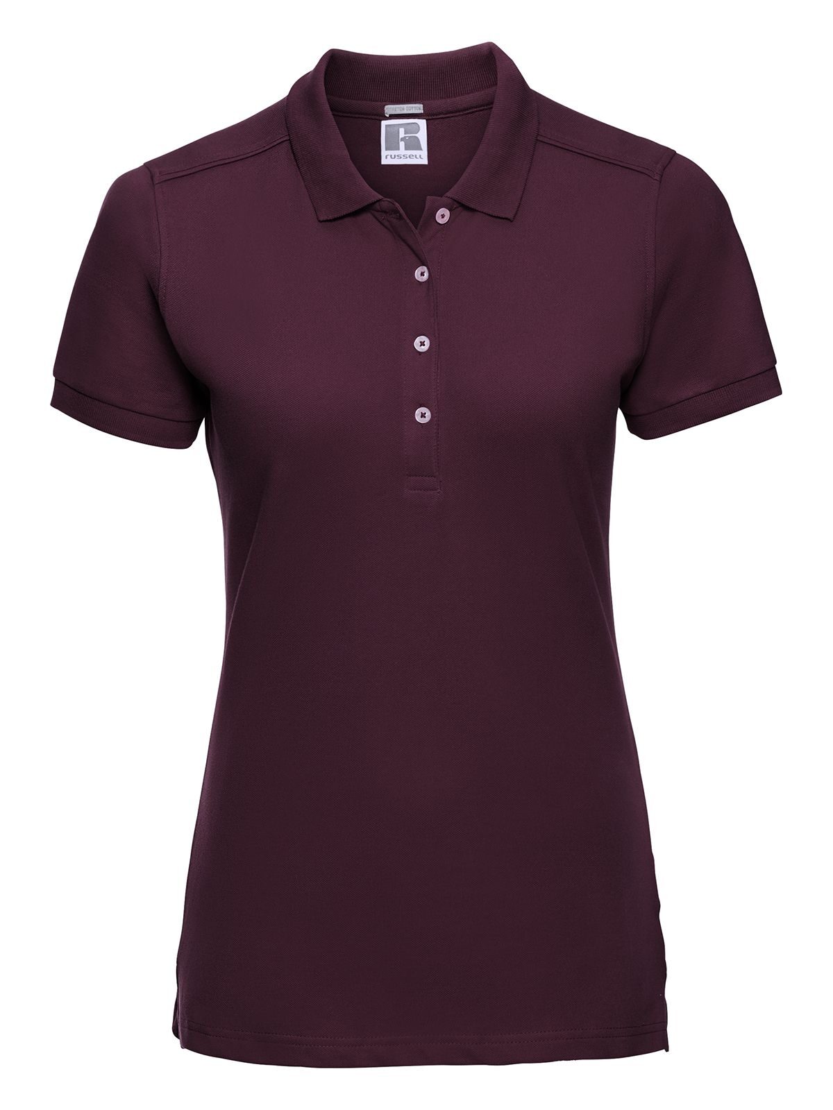 Damen-Stretch-Polohemd - BUR - Burgund