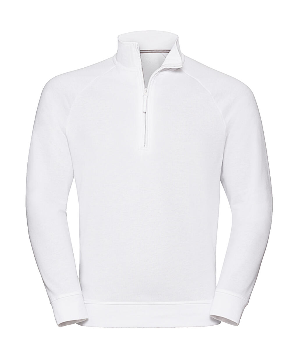 Herren-Sweatshirt aus französischem Frottee mit 1/4-Reißverschluss (HD). - 30 - Weiß