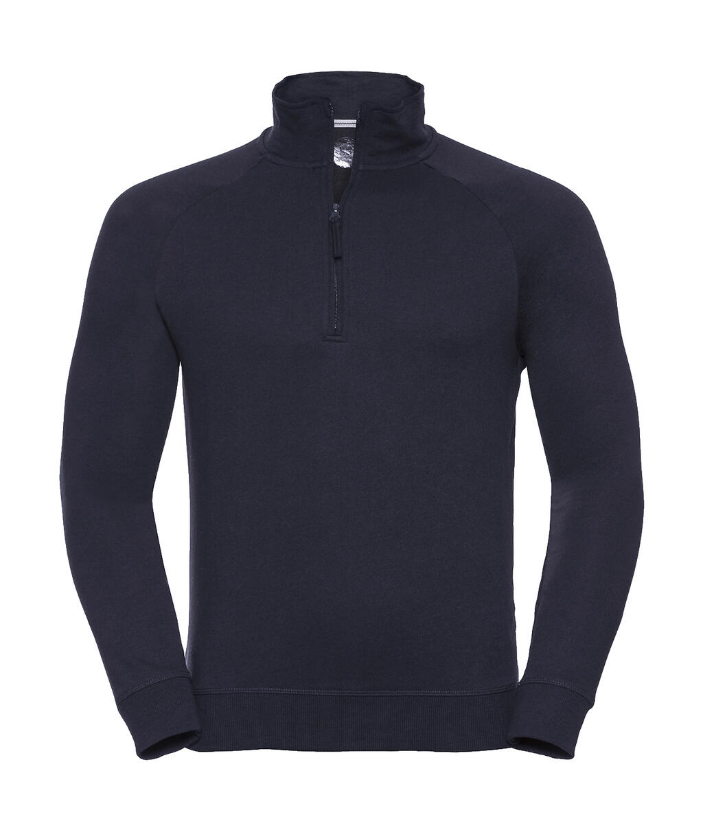 Herren-Sweatshirt aus französischem Frottee mit 1/4-Reißverschluss (HD). - FN - Französische Marine