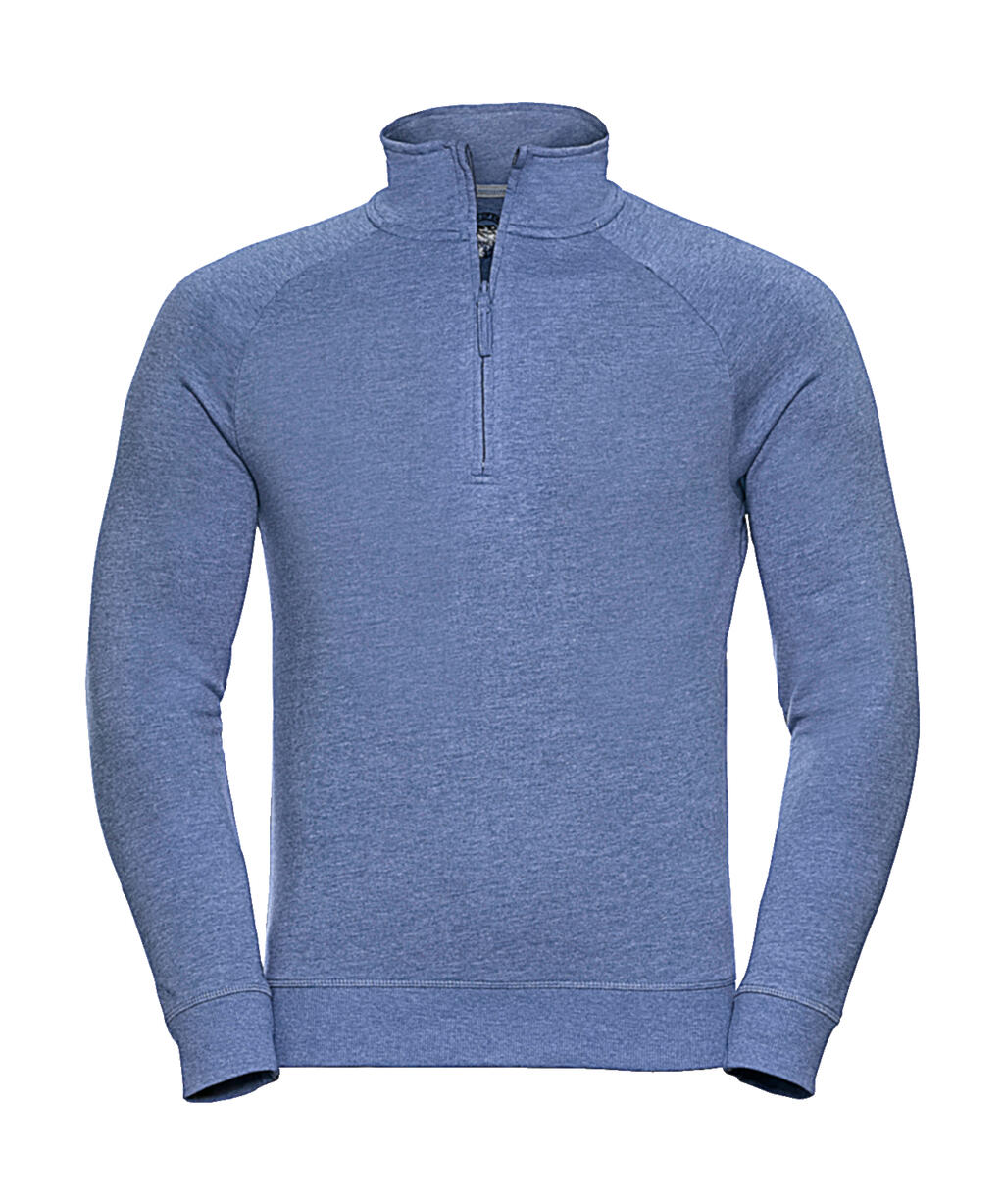 Herren-Sweatshirt aus französischem Frottee mit 1/4-Reißverschluss (HD). - M3 - Blaumergel